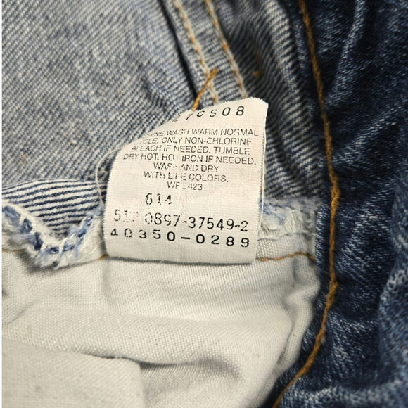 Levi's Vintage 550 Jeans Orange Tab Medium Wash Youth Size Reg 14 USA (23x26.5) - Picture 5 of 10